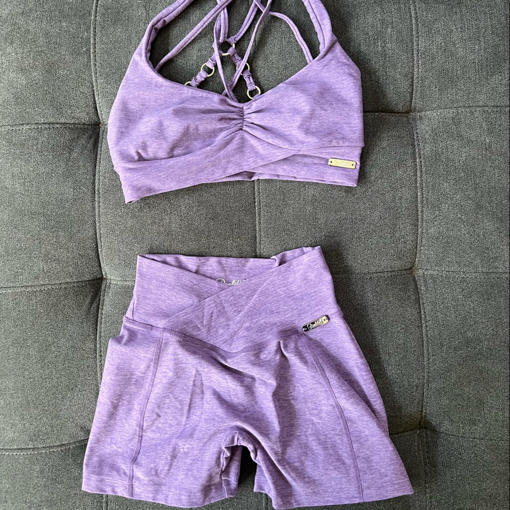 Bombshell sportswear set Angel Sports bra & Tiny Waist shorts size S
